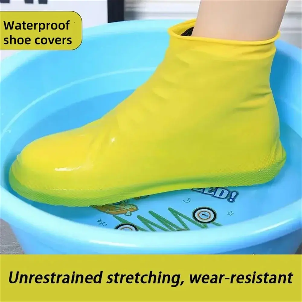 1 Pair Rubber Rain Boot Overshoes For Outdoor Use, Silicone Waterproof