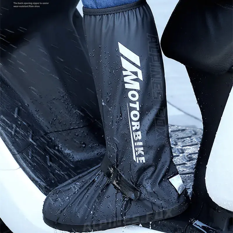 Motorcycle High Tube Rain Boots Waterproof Reflective Non-Slip