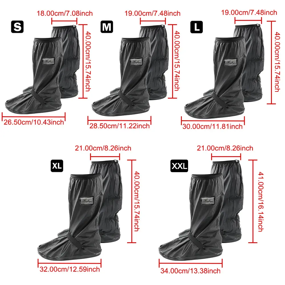 Reusable Motorcycle Scooter Dirt Bike Rain Shoes Cover Non-Slip Boot