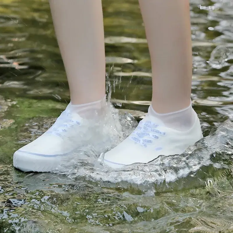 1 Pair Rubber Rain Boot Overshoes For Outdoor Use, Silicone Waterproof