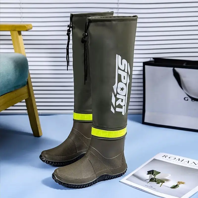 Men's Fashion Rain Boots High-Top Rain Boots For Outer Wear Long-Tube