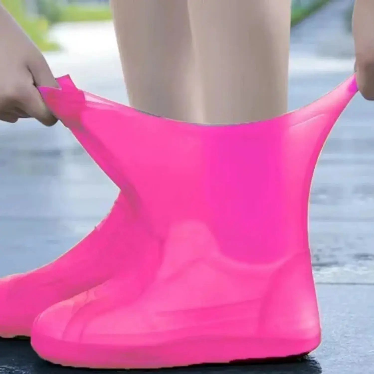 5 Pairs Silicone Waterproof Shoe Covers Reusable Non Slip Rain Boot