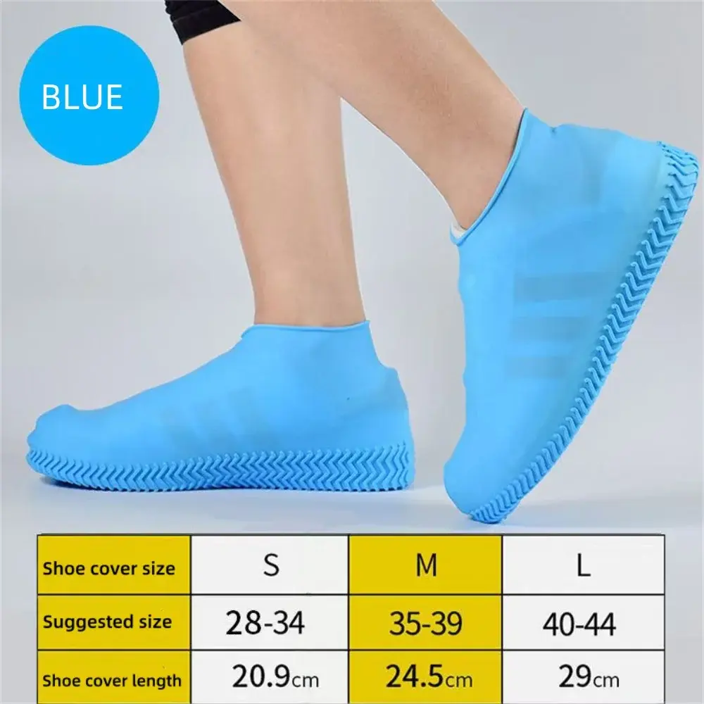 1 Pair Rubber Rain Boot Overshoes For Outdoor Use, Silicone Waterproof