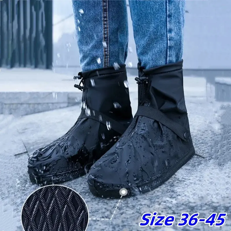Waterproof Rain Water Boot Shoes Cover Cycling Hiking Anti-Slip PU