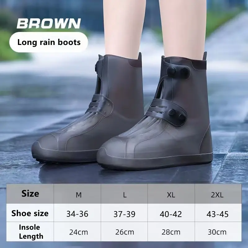 Adult Rubber Overshoes For Outdoor, Silicone Waterproof Shoe Covers,