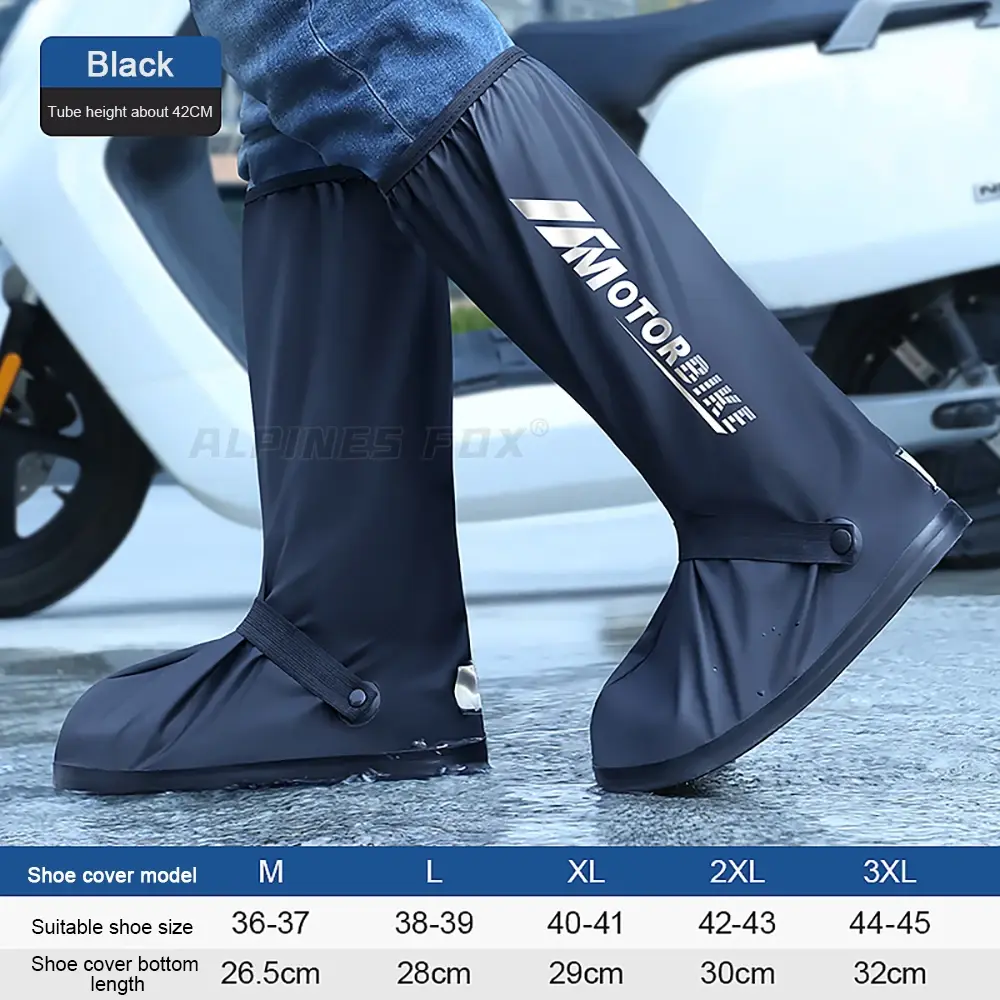 Motorcycle High Tube Rain Boots Waterproof Reflective Non-Slip