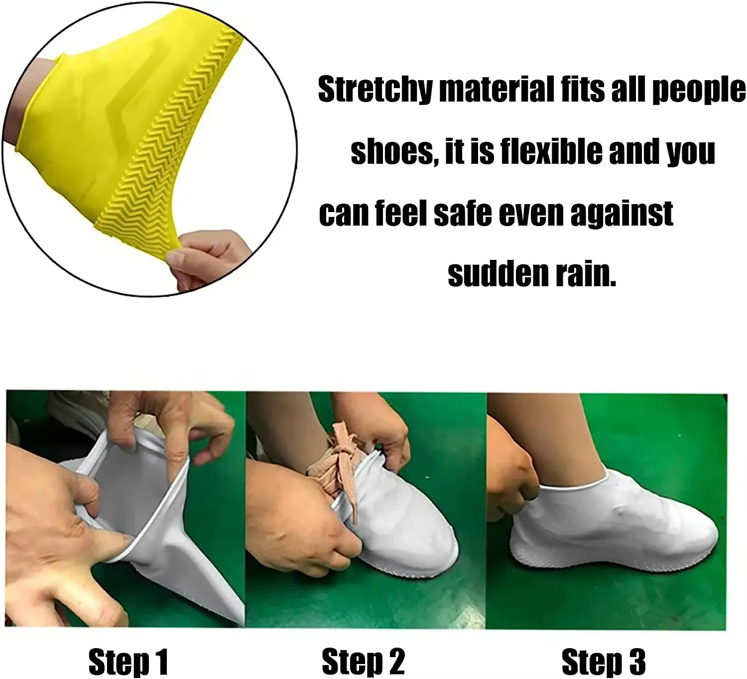 Silicone WaterProof Shoe Covers Reusable Non-slip Rain Shoes