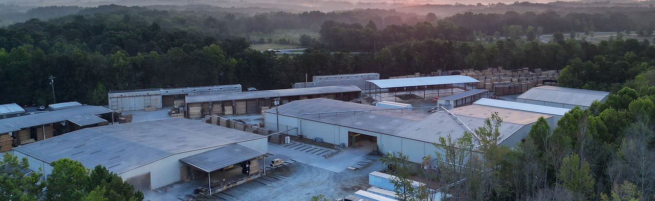 A beautiful sunrise over the Prime Lumber Company facilities