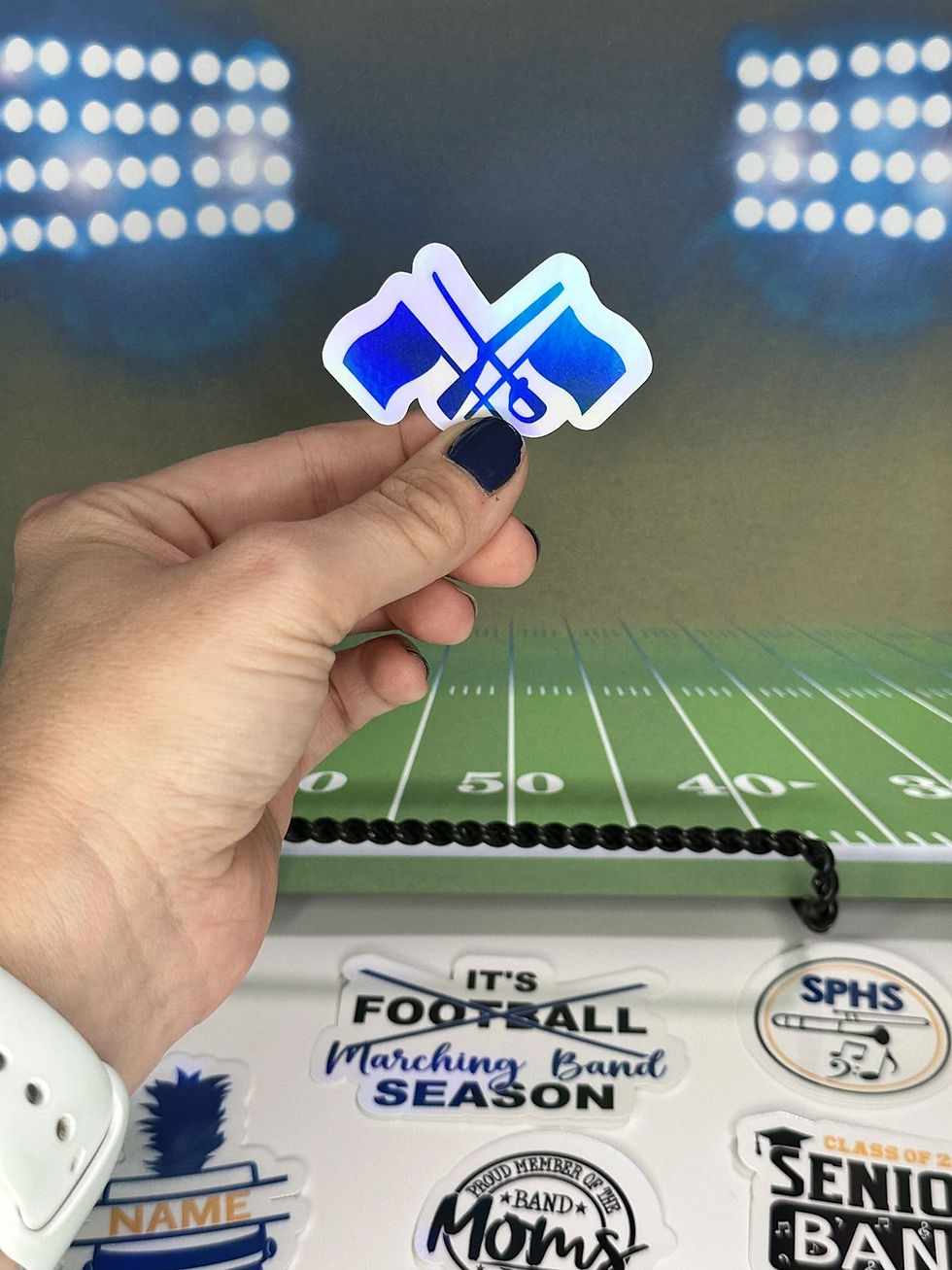 Color Guard Rifle Flag Sabre Sticker