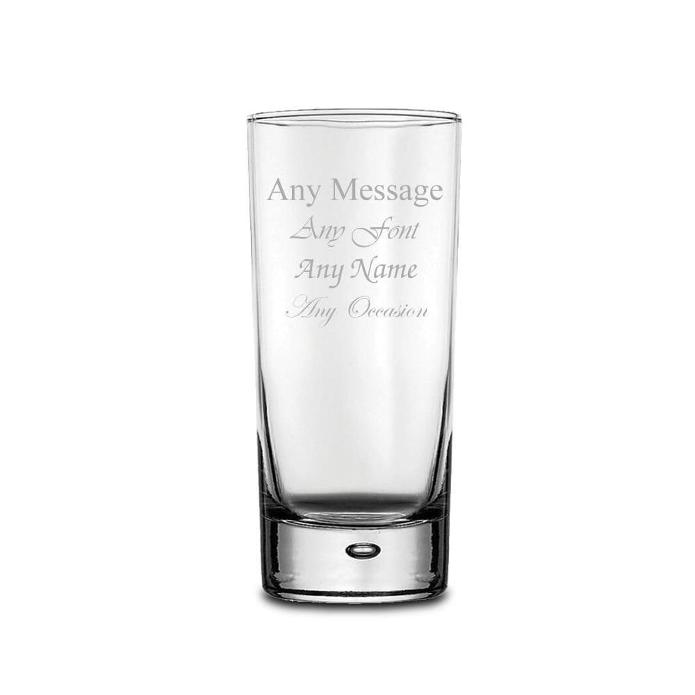 Personalised Engraved Bubble Hiball 13oz Wedding Gin Birthday  - Any Message