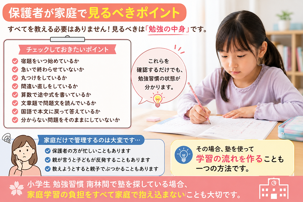 保護者が家庭で見るべきポイント