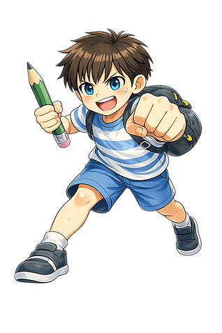 挑戦する男の子