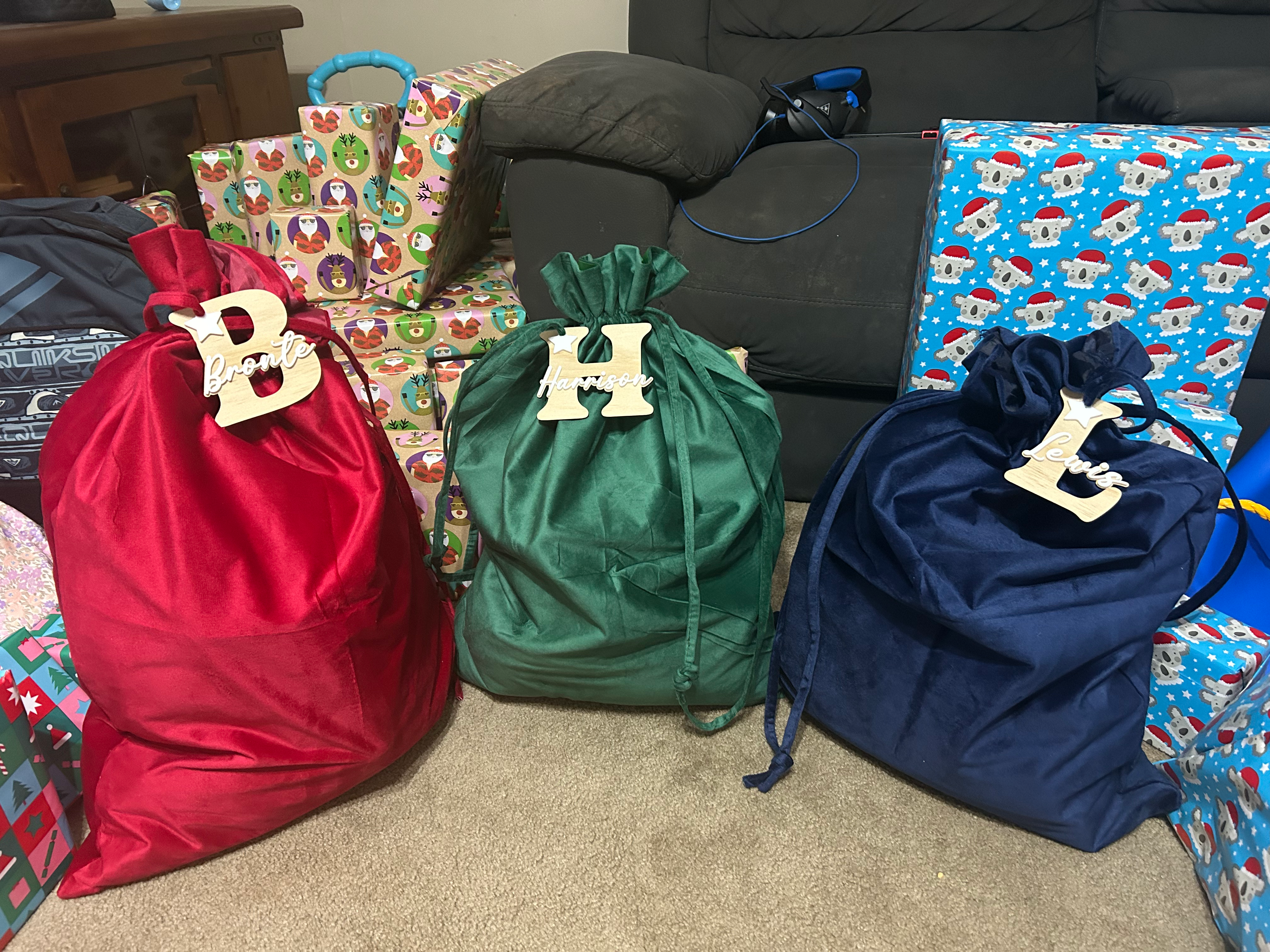 Wooden Santa Sack Name Tags (Tag Only)