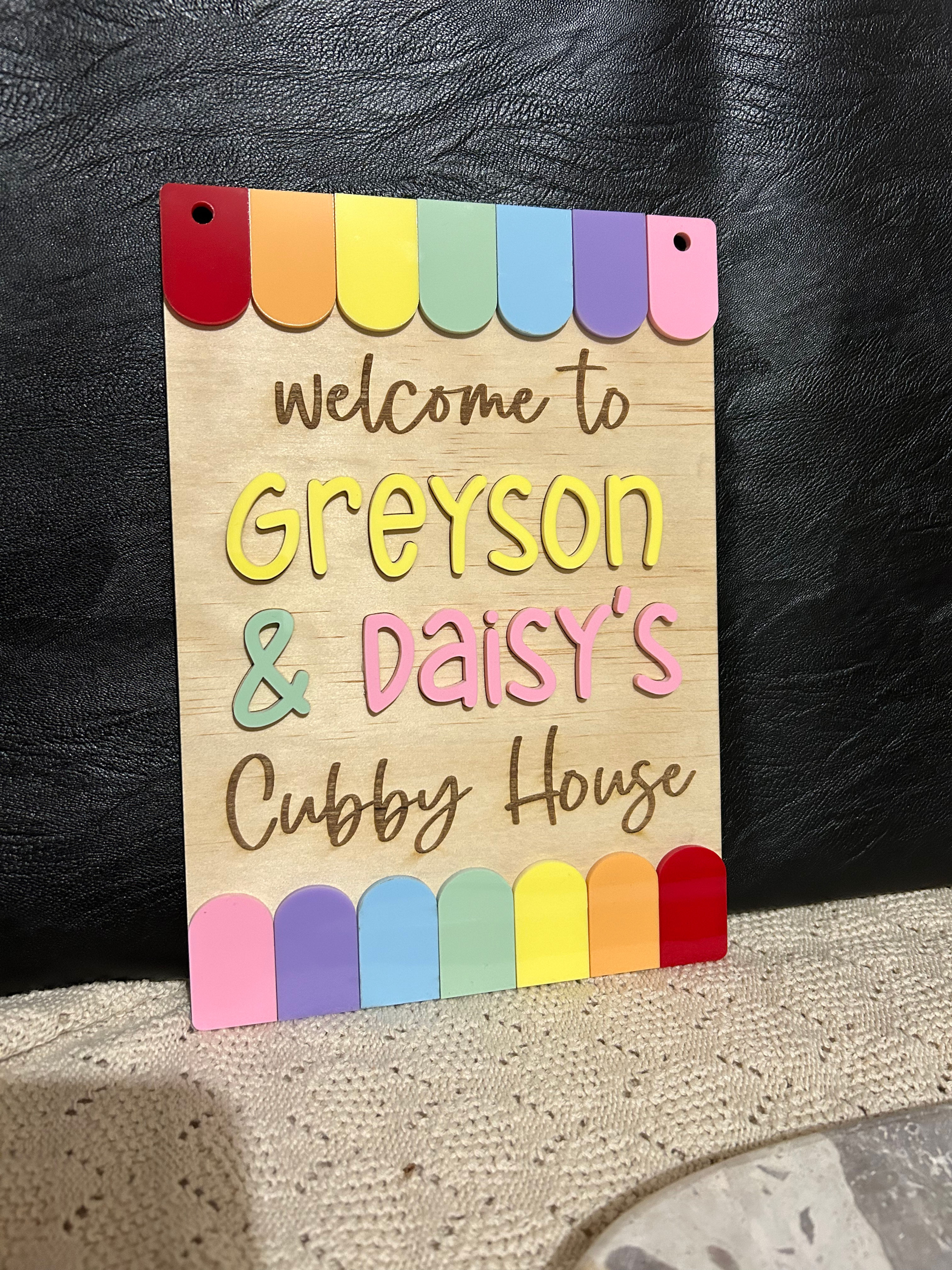 Personalised Cubby House Sign