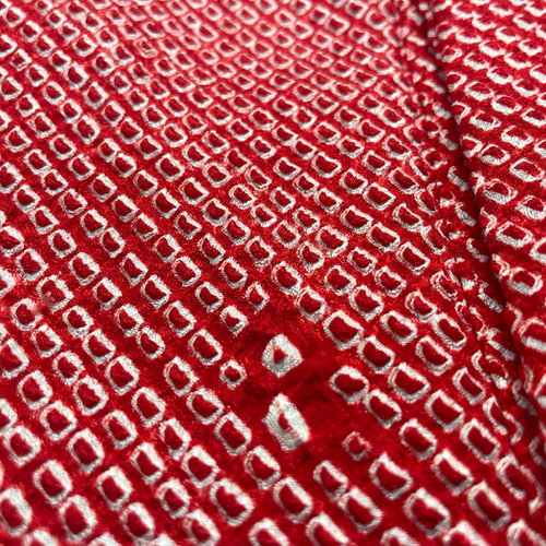 総絞り 高級 被布コート 鹿の子 赤 | shibori-jp