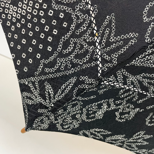 新品 日傘 絞り 竹製 総絞りや黒と絞りのコンビオーダー可能