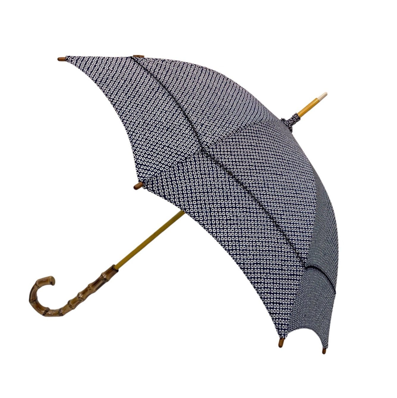 Jedwabny parasol z pełną przesłoną w kolorze granatowym