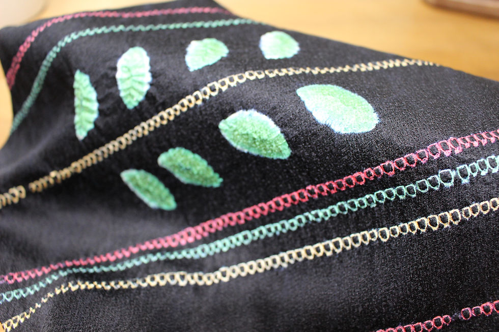 Thumbnail: neckerchief  black x red