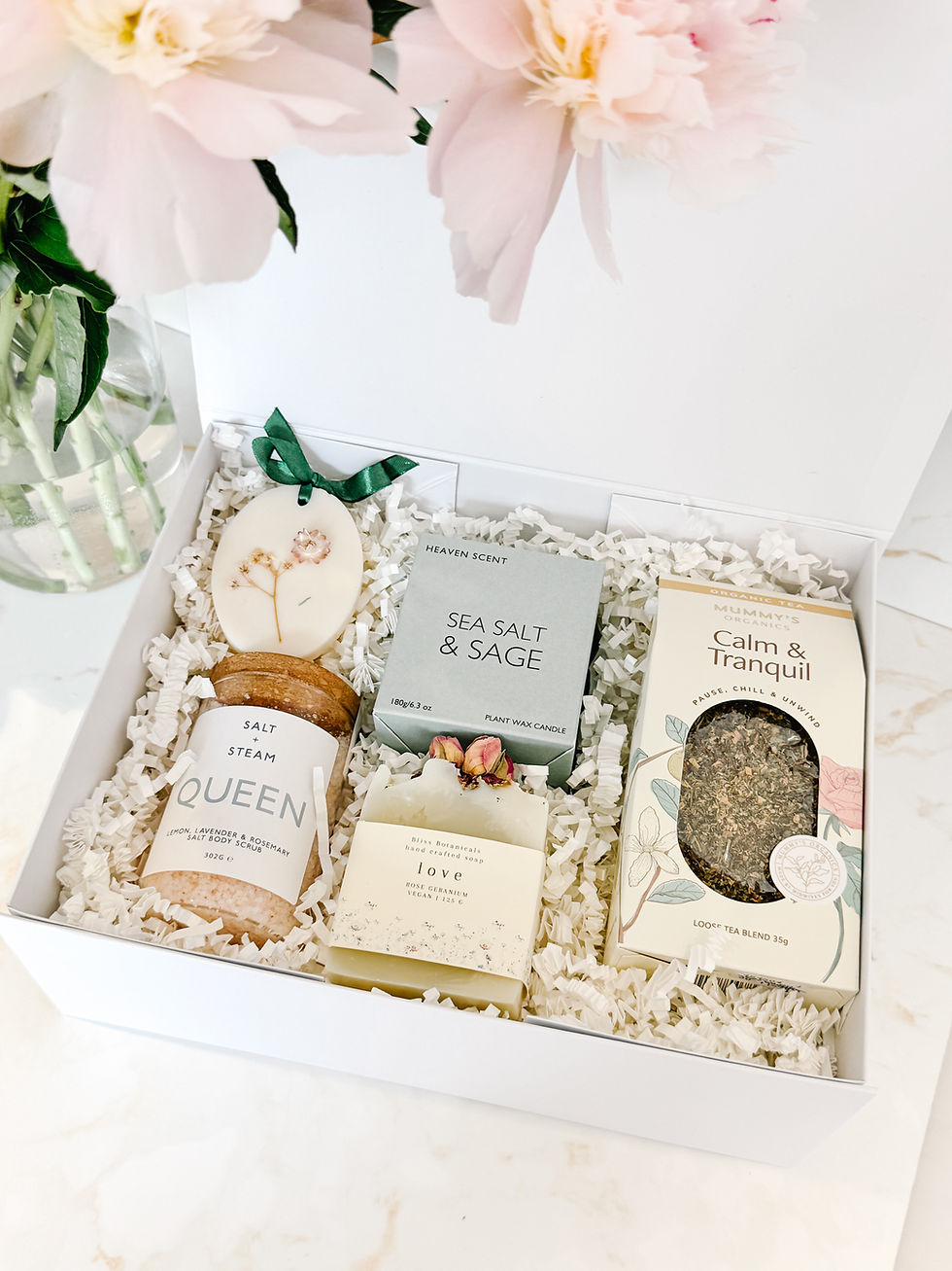 Thumbnail: Audrey Grace Mother of the Bride thank you gift box with wellness treats