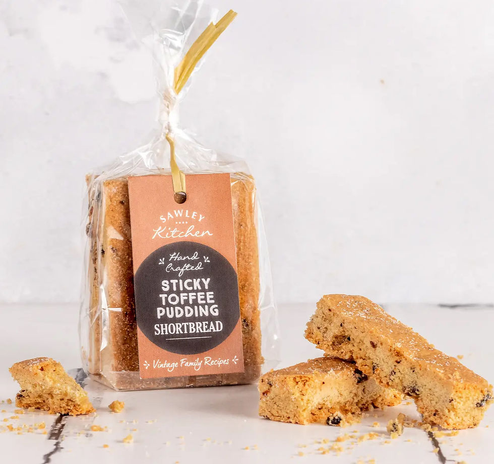 Sawley Kitchen handcrafted sticky toffee pudding shortbread biscuits