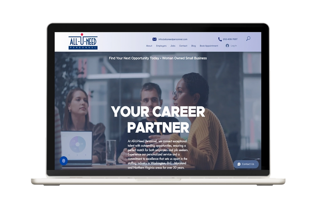 All-U-Med website mockup for portfolio display