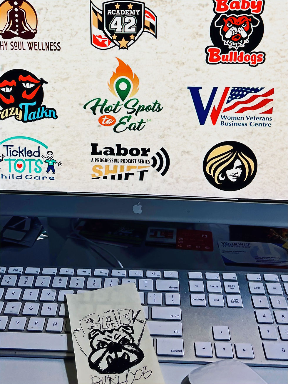 Screen shot of logos designed by WM Graphics
