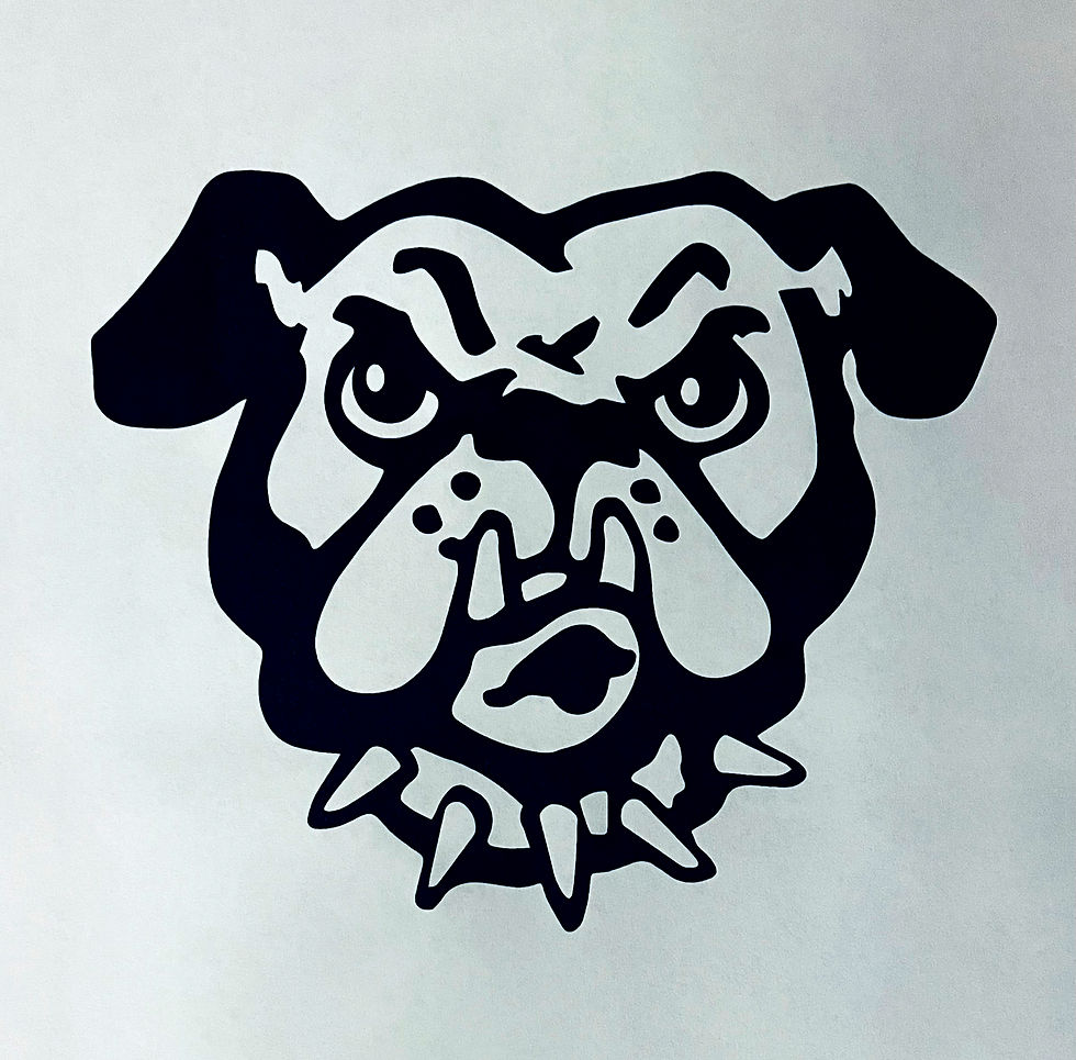 Tight ink drawing for scanning for Baby Bulldogs logo