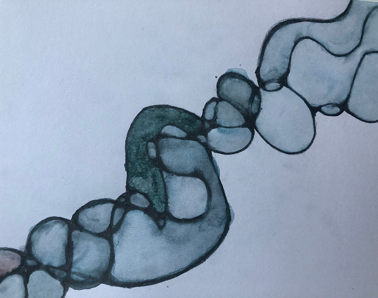 Aquarellfarbe auf Papier, von Verena Roßmann