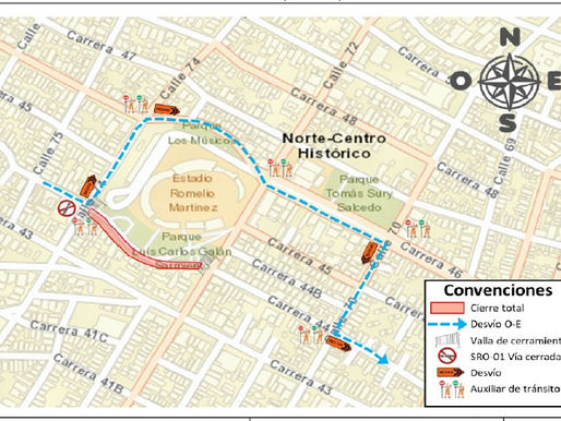 Por concierto de Morat, cierre de vÃas para el sábado 28 de junio