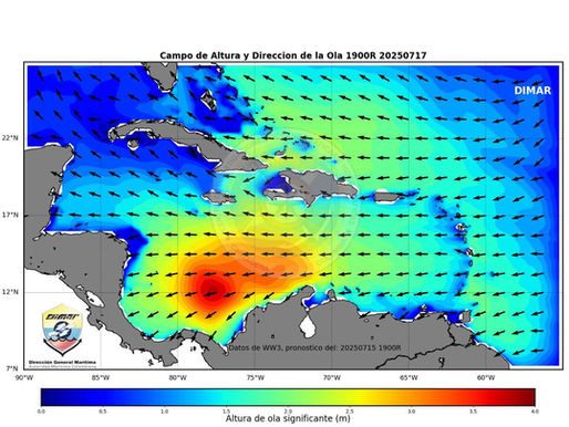 Dimar Alerta por Fuertes Condiciones Meteomarinas en el Caribe Colombiano