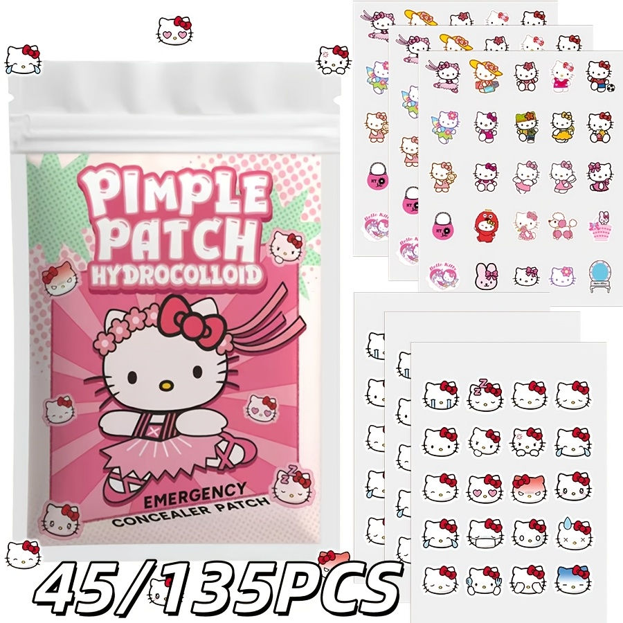 45/135PCS Sanrio Hello Kitty Cartoon Pimples Defect Patch - Invisible Hydrocollo