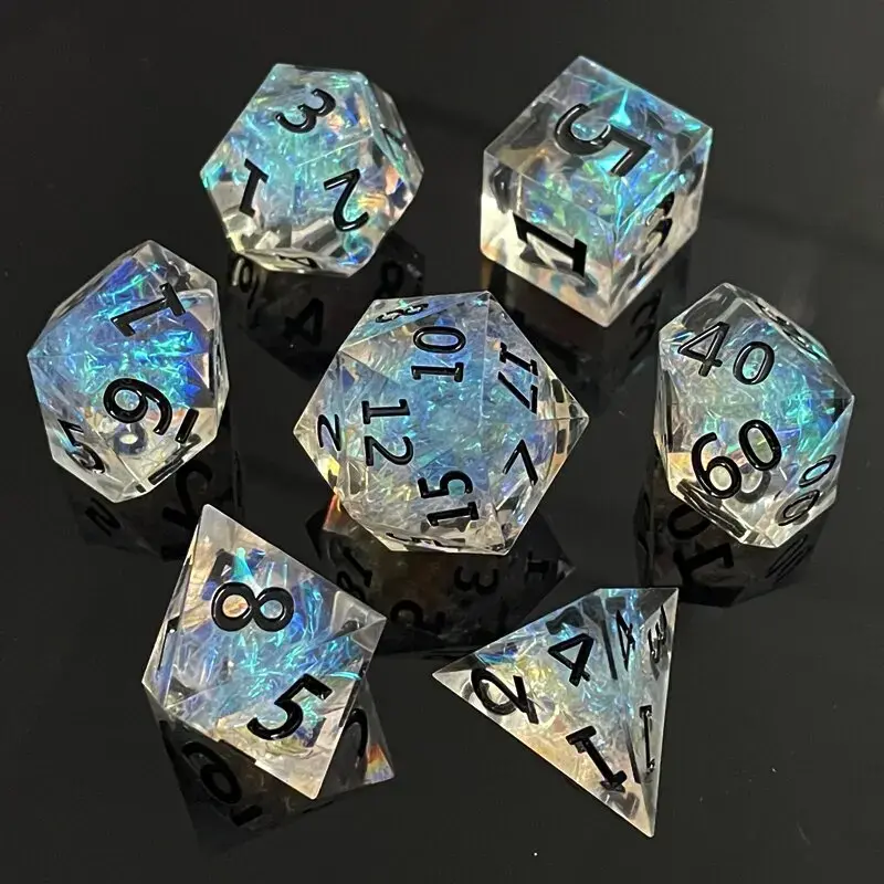 Thumbnail: DND Dice Sets Polyhedral Dice Games Dungeon Adventure RPG Board Game Sharp Resin