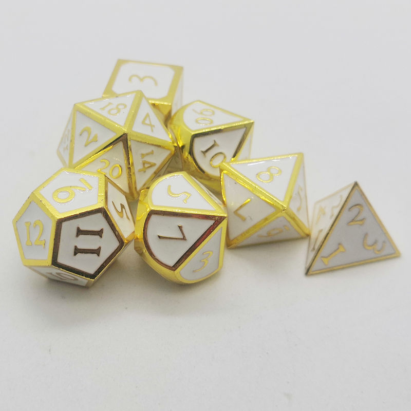 Thumbnail: 7 Pieces Metal Dnd Dice Role Playing Dice Metal Dices Set