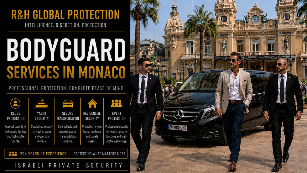 bodyguard services in monaco - executive protection - secure transportation french riviera - monte carlo - security driver - yacht & crew security - residence villa protection - close protection officer - hire a bodyguard in monaco