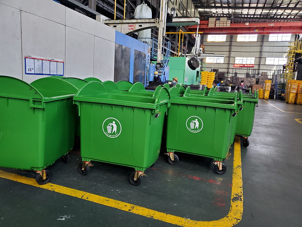 Thumbnail: China Top Quality 1200 Liters MGB Wheelie Waste Bins with Dome Lid Manufactured by Enlightening Plast