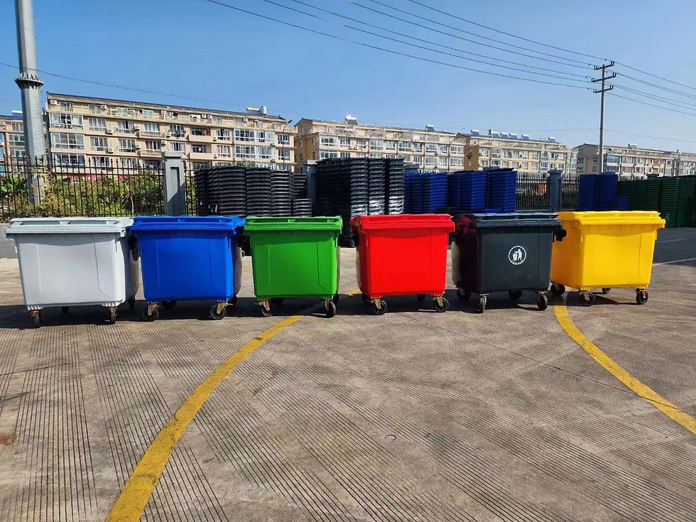 Thumbnail: China Top Quality 1100 Liters MGB Wheelie Waste Bins Manufactured by Enlightening Plast