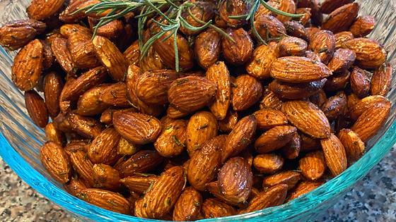 Savory Rosemary Roasted Almonds