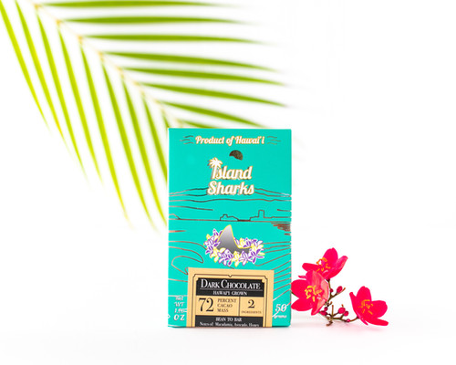 72% Hawai'i Island Grown Cacao Dark Chocolate | Island Sharks