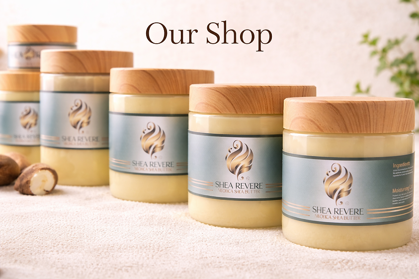 Shea Revere skincare collection display.png