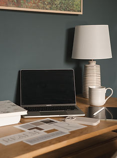 Laptop and coffee on a table
