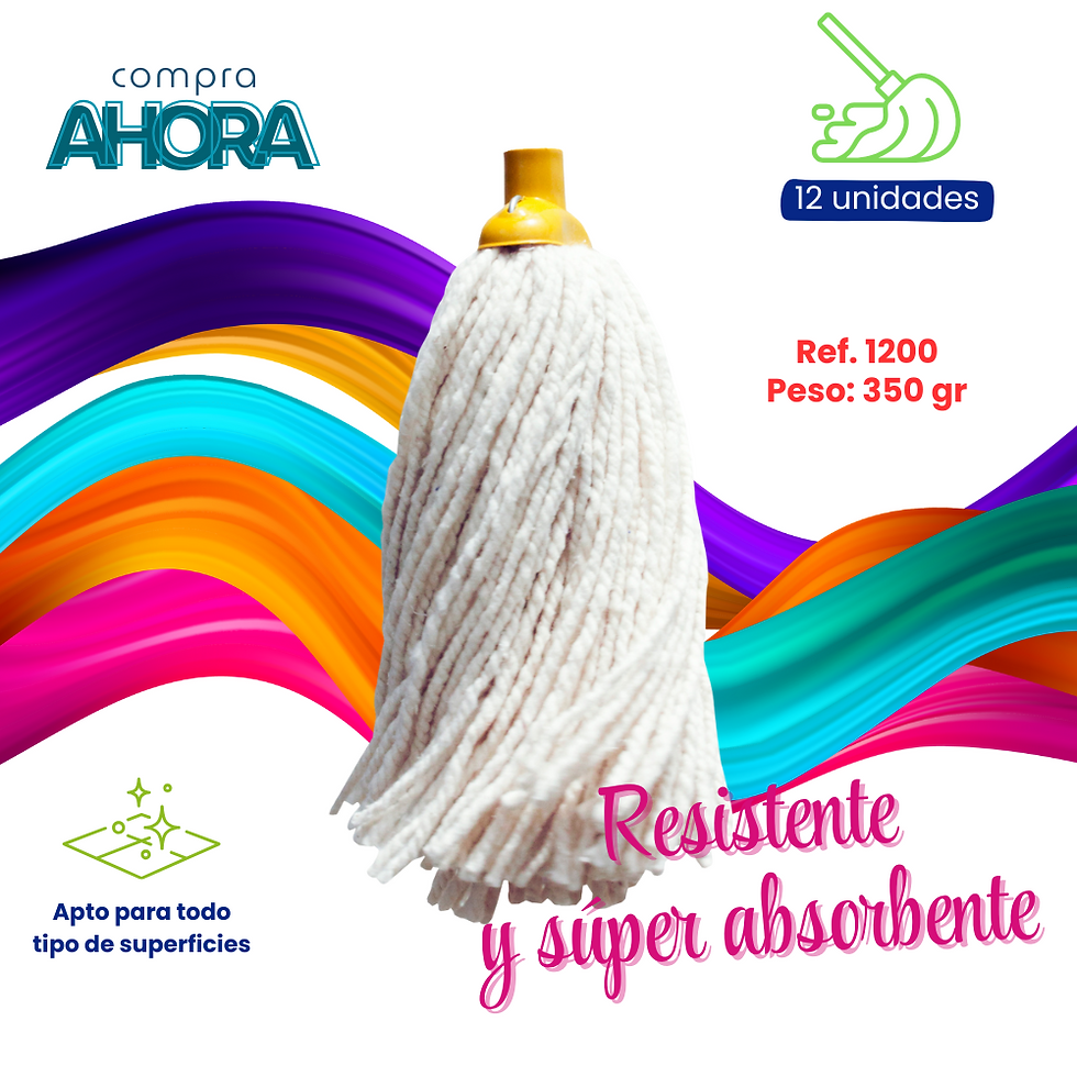 Trapero de algodón con acople Ref 1200 x Docena