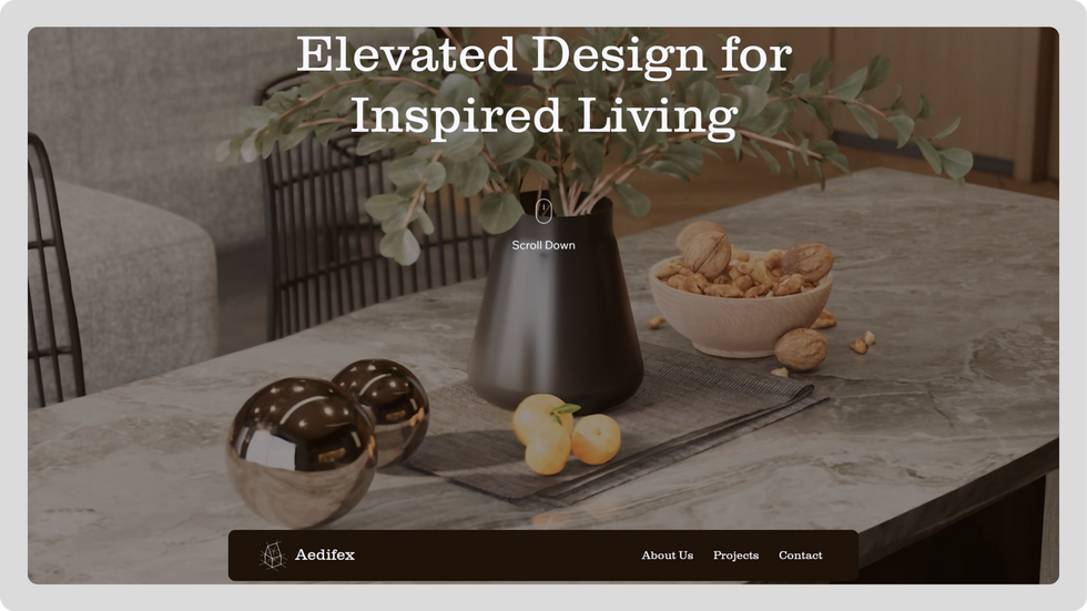 Architecture Studio Template, wix studio template, Home page