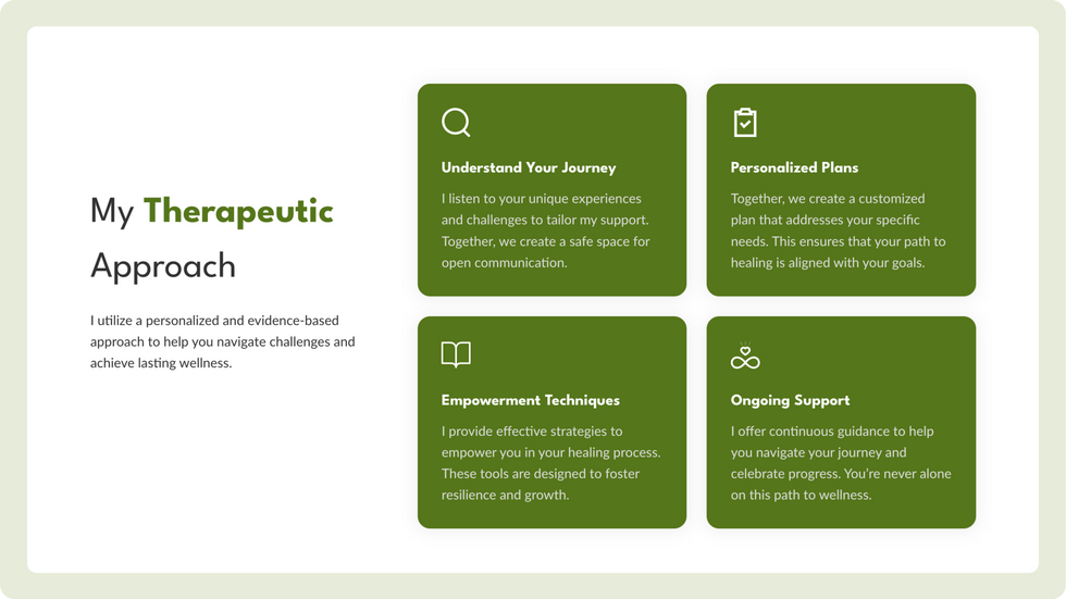 Psychologist Template, wix studio template, Our approach page