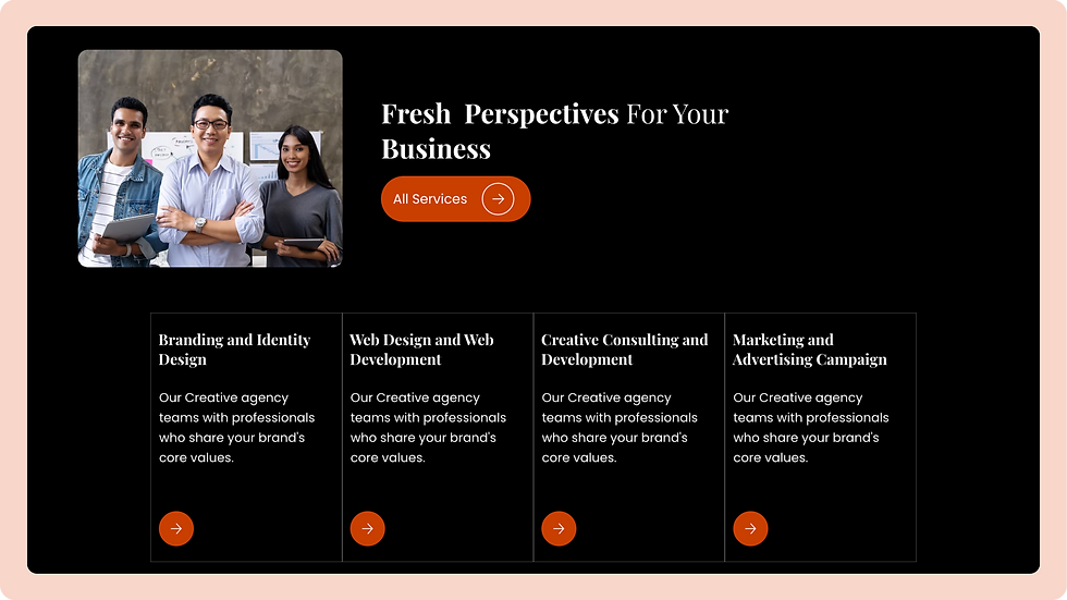  Creative agency template, wix studio template, Service page