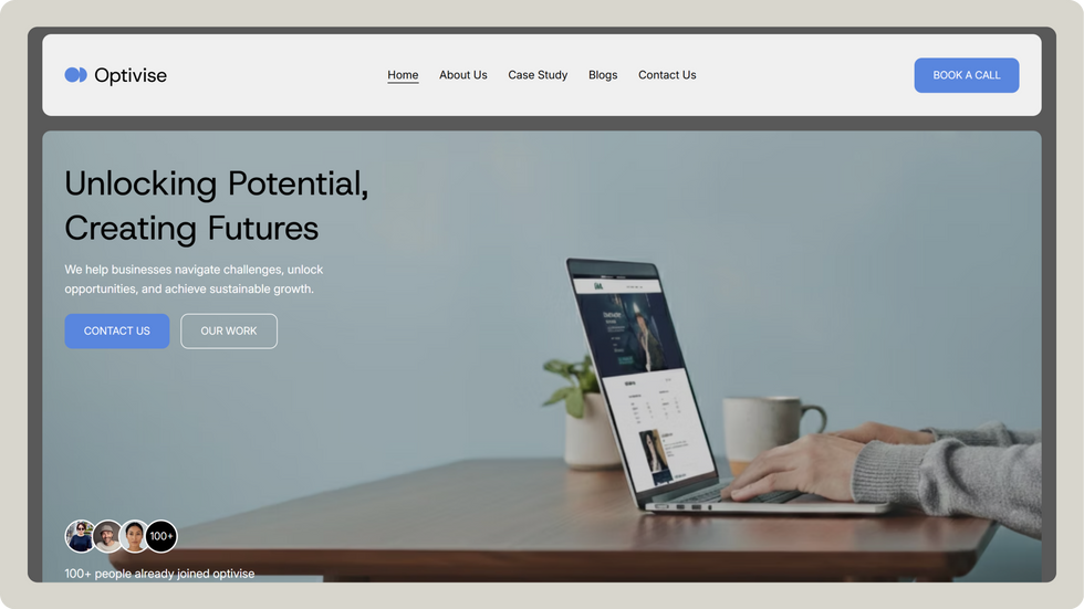 Business Startup Template, wix studio template, Home page