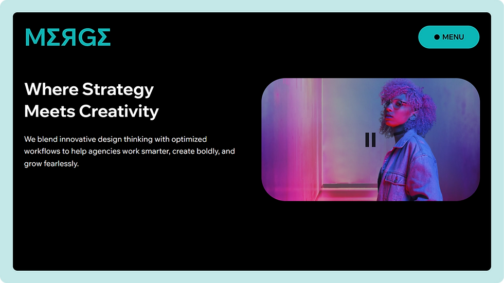 Creative Studio Template, wix studio template, Home page