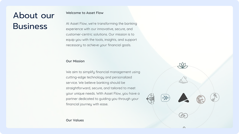  Finance Landing Page, wix studio template, About us page 