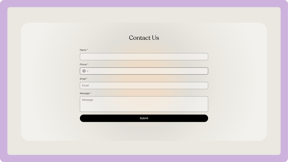 AI Agency Template, wix studio template, Contact page