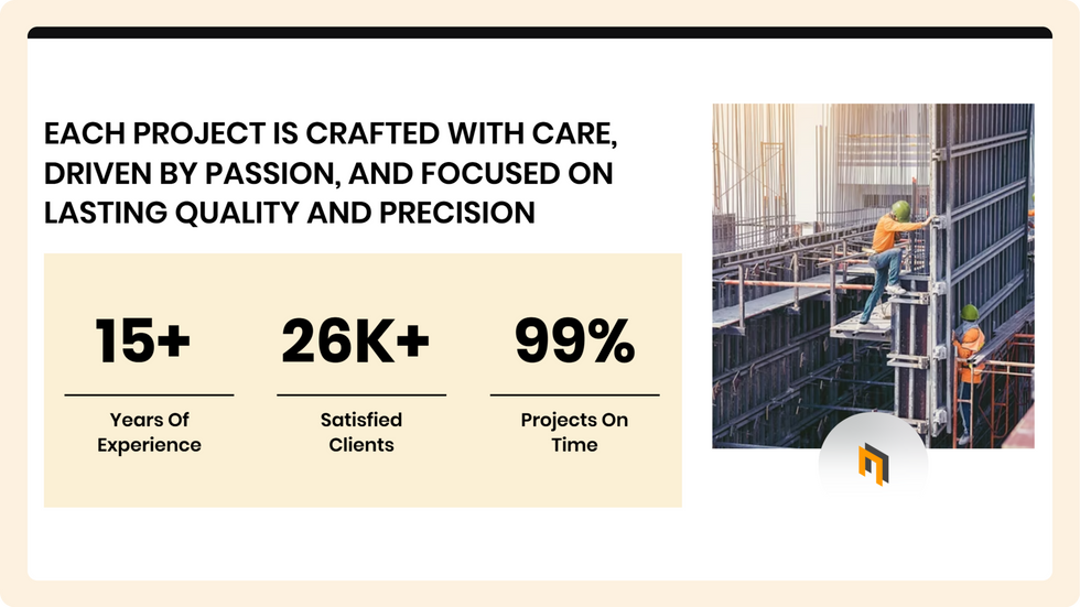 Construction Company Template, wix studio template, Our Achievements page