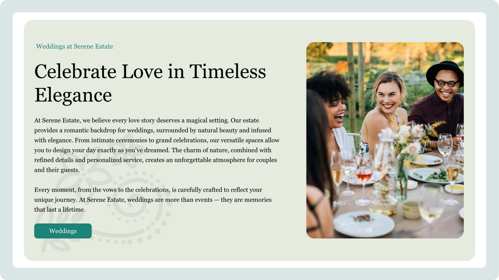Luxury Stay Template, wix studio template, Service page